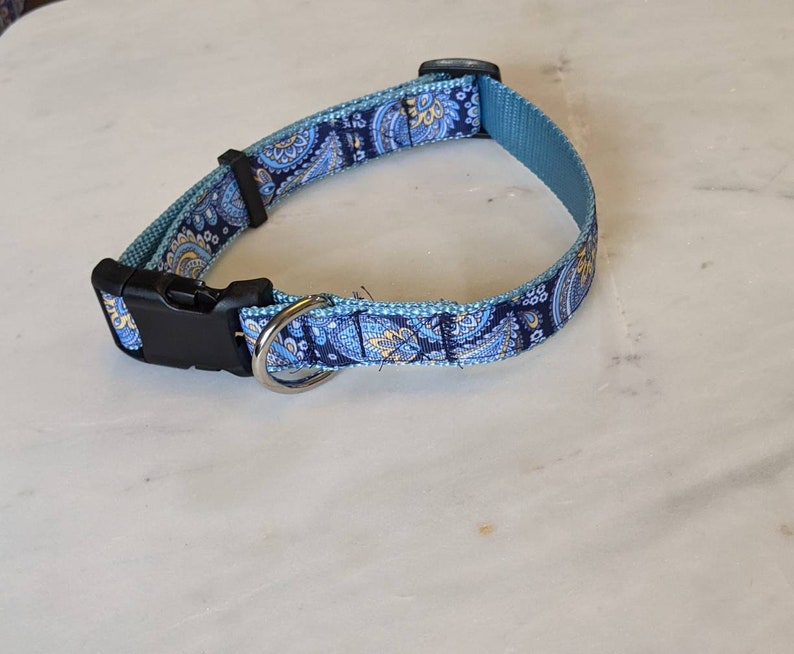 Diagonal Stripe Print Dog Collar,Custom Collar Heavy Duty Parachute Buckle Welded Rings