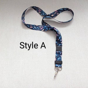 Dinosaurs  neck lanyard, lanyard necklace, badge holder, ID holder, blue, dinosaur gift, break away, pull apart clip, swivel clip, dinos,