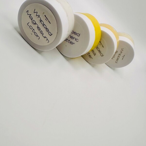 Mini Body Butter- Mini Turmeric Butter- Mini Magnesium Lotion-  Mini Shea Butter ~ Sampler Moisturizers