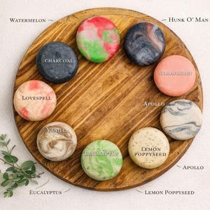 Circle Soaps  - Palm Free Soaps -The Perfect Circle Bar -  -Guest Soaps-Free Soap Bag-teatree soap-Round Soaps
