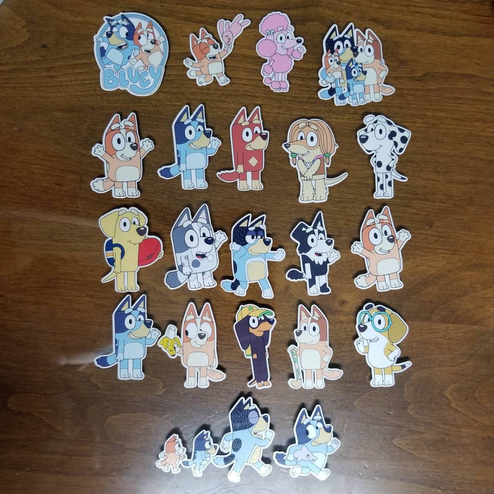 Bluey Stickers Bluey Bluey Vinyl Stickers Bluey Character Etsy