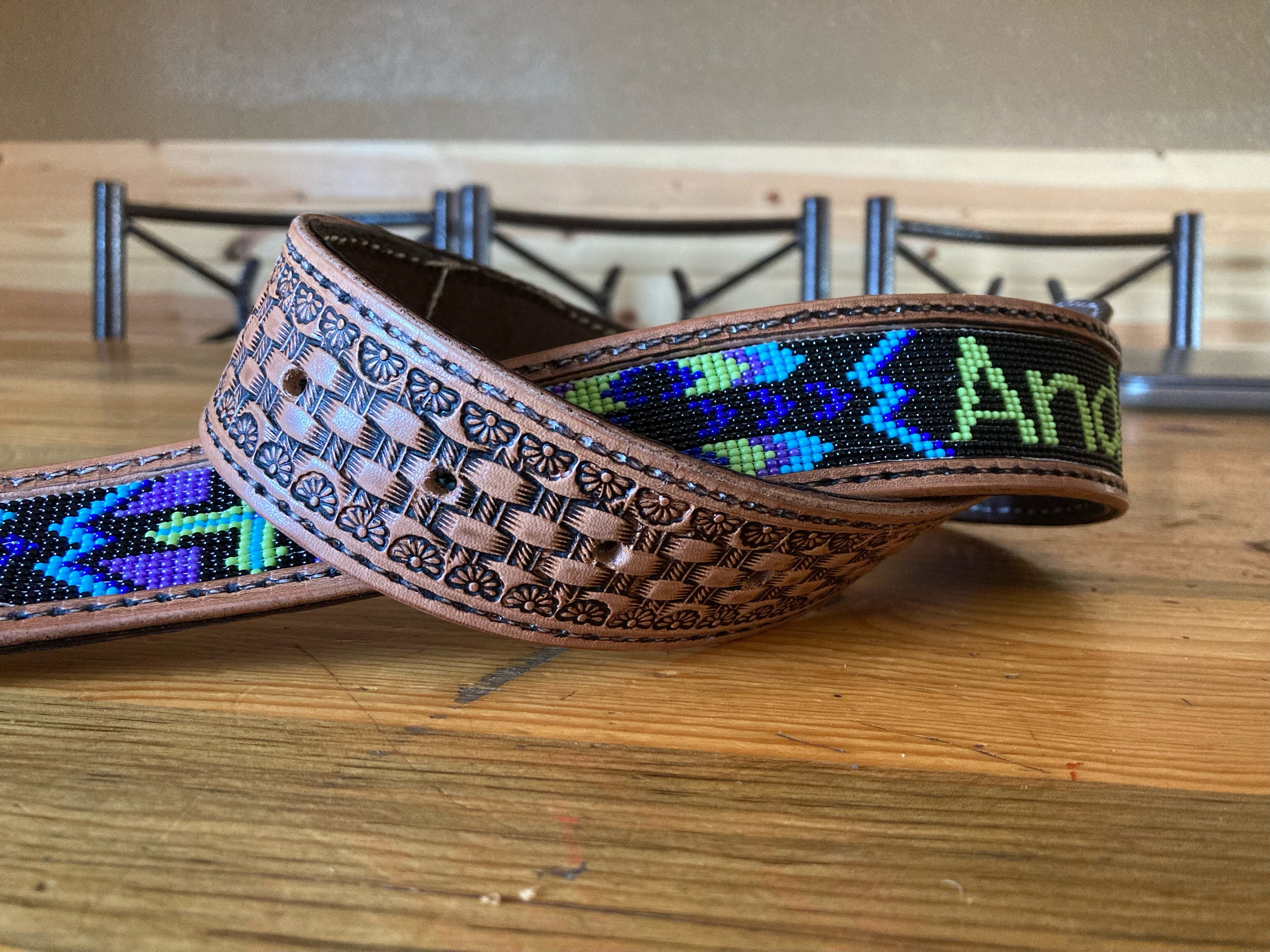Custom Beaded Belt Etsy