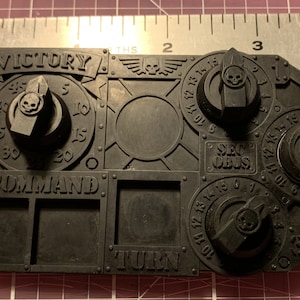 Warhammer 40k Scions of the Astral Guard of the Empire thema game turn, command, & victory tracker