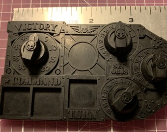 Warhammer 40k Scions of the Astral Guard of the Empire themed game turn, command, & victory tracker