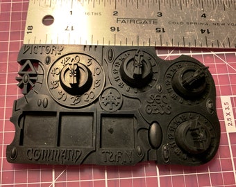 Warhammer 40k Space Elf themed game turn, command, & victory tracker