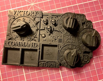 Warhammer 40k Plagued Guard themed game turn, command, & victory tracker