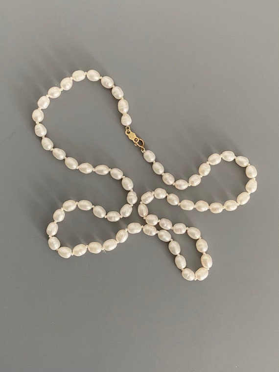 Imperial Freshwater Pearl Necklace with 14K Gold 1