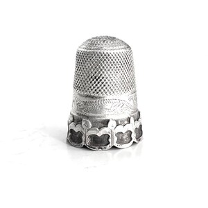 Victorian Silver Atlantic Cable Thimble Circa 1860