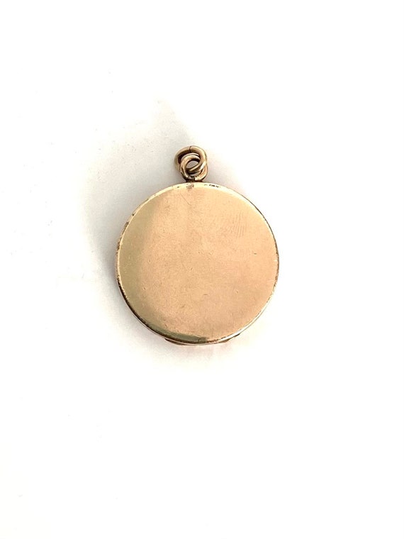 Vintage Etched Rose and Yellow Gold Fill Locket - image 2