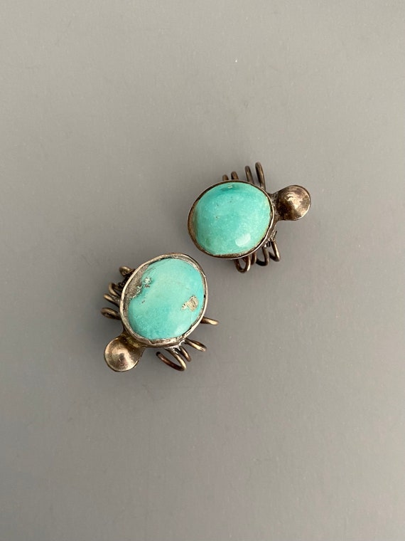 Antique Turquoise and Silver Bugs