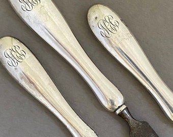 Gorham Sterling Vanity/Naaigereedschap set met Mono's