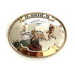 Vintage Trophy Buckle Comstock German Silver 1976 Mohave