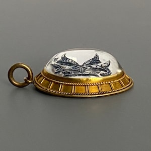 SPRZEDAŻ - Wczesnowiktoriańska 15-karatowa złota odwrócona kryształowa intaglio z monogramem