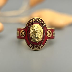 ON HOLD - Vintage Cartier 18k gouden emaillen sigarenbandring 1970