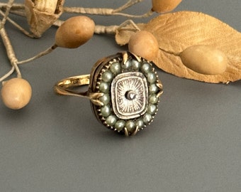 RESERVED for R - Georgian Early Ring Conversion 9ct Regency Period Size 8