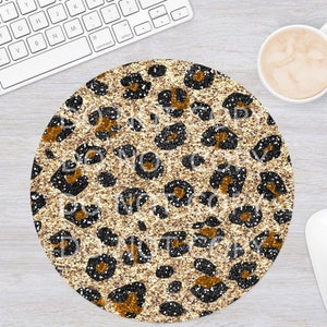 Glitter leopard round mouse pad , Instant download, Leopard sublimation, Glitter clipart, Glitter png, Leopard png, Leopard clipart
