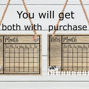 Farm calendar Png, Instant download, Sublimation Graphics, Clipart, Farm clipart, Farm sublimation, wall hanger, Door hanger, Calendar