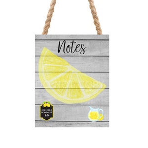 Lemon notes Png, Instant download, Sublimation Graphics, Clipart, Lemon sublimation, wall hanger, Lemon clipart, Notes , Lemon png, note png