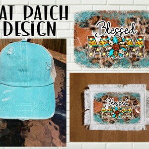Blessed mom hat patch png, Instant download, sublimation,Mom clipart, Mom png, Mom digital, Cow digital, Cow png. cow clipart
