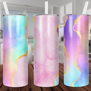 Pink pastel watercolor skinny tumbler 20oz , Instant download, Watercolor tumbler sublimation, Watercolor png, Watercolor clipart, Pink png