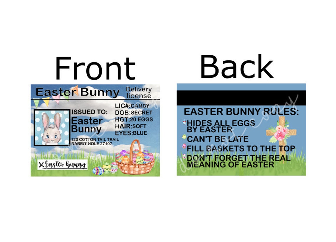 Easter Bunny License Digital instant Download Easter Etsy Canada