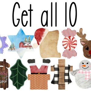 Christmas shape bundle png, Wood slice png, Ornament sublimation, Christmas clipart, Christmas png, Bundle clipart, Christmas digital