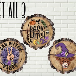 Witch wood slice digitial bundle, Instant download, Earring clipart, Earring png, Bundle png, Bundle clipart, Bundle digital, Earring bundle