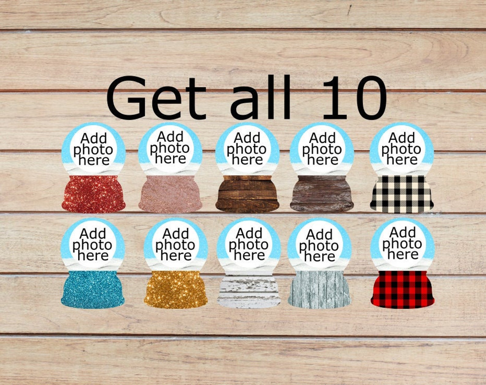 Christmas Snow globe bundle Countdown png Christmas | Etsy