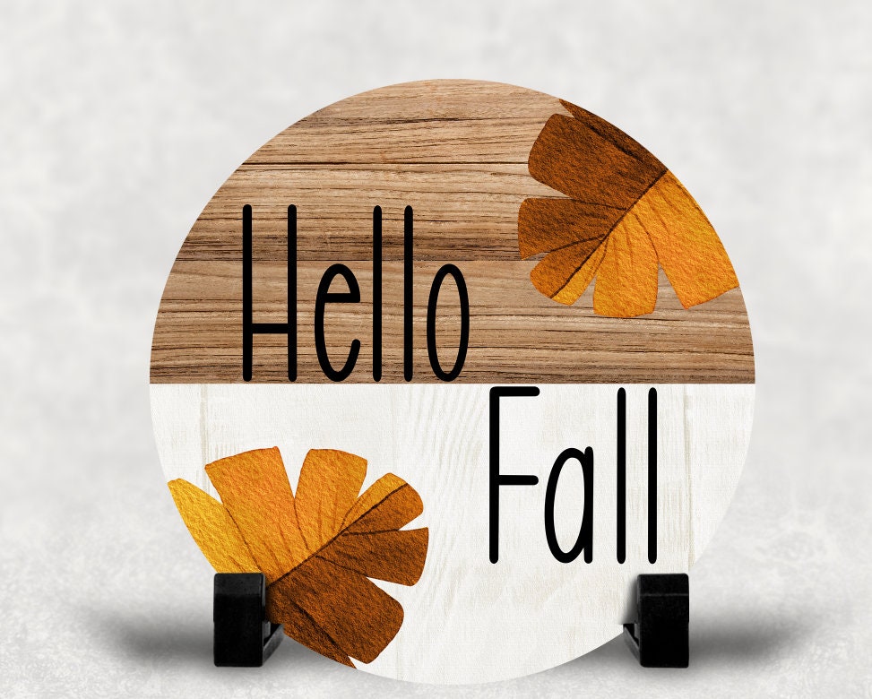 Hello Fall Rounds Png Hello Fall Round Digital, Instant Download, Fall Sublimation, Fall ...