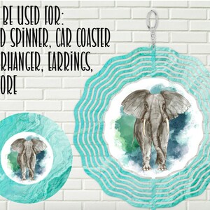 Elephant wind spinner digital,Instant download, Elephant sublimation, Wind spinner clipart, Wind spinner png, Elephant png, Elephant digital