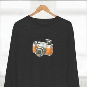 Camera Sweatshirt: Unisex Crew Neck, Soft Cotton Blend