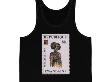 African Tank Top, Designer tank top, Art tank top, Unisex Tank, Black Heritage Top, Rwanda Shirt, Culturall Gifts