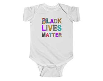 Black Lives Matter Baby Bodysuit: Boho Art Infant Clothes, BLM Baby Gifts