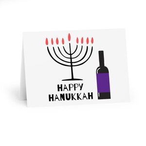 Happy Chanukka Grußkarten, Designer Grußkarten, Feiertagsnotizkarten, Feiertagsgeschenk