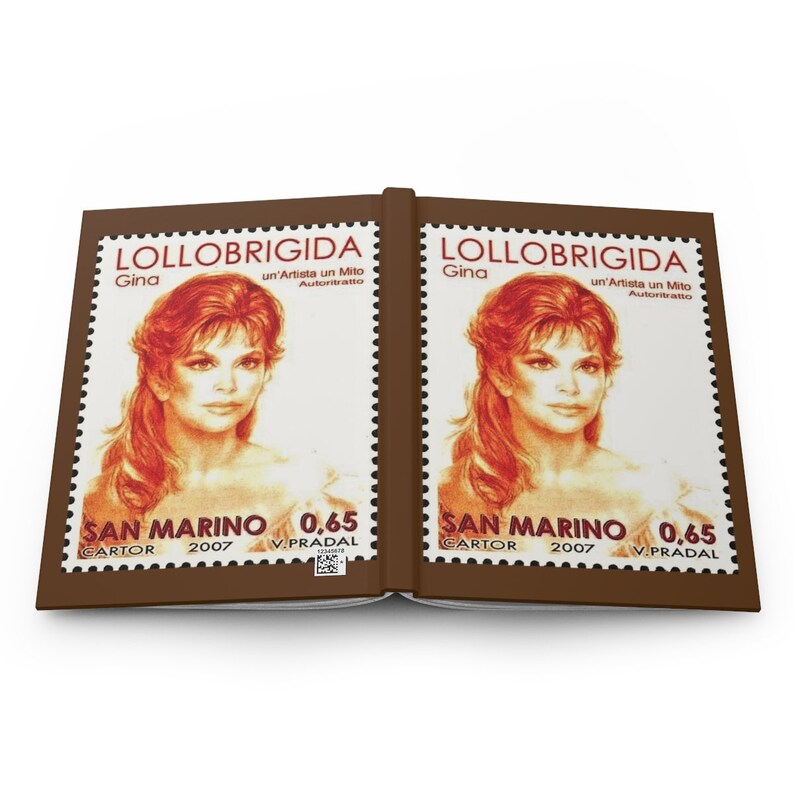 Gina Lollobrigida Art Journal: Matte Hardcover Lined Notebook image 6