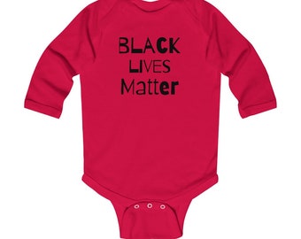 Black Lives Matter Baby Body: Langarm-Säuglingsoverall