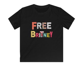 Free Britney, Boho Inspired, Designer Child Tee Shirt, Pop Culture Icon, Street Wear, Kids Tee. Chic Tshirts