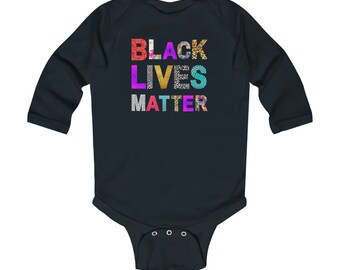 Colorful Black Lives Matter Baby Bodysuit: Designer Infant Jumpsuit, BLM Baby Gifts