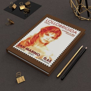 Gina Lollobrigida Art Journal: Matte Hardcover Lined Notebook image 1