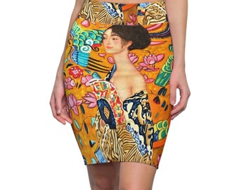 Masters of Art to Wear, Famous Art Work Wearables, Women's Fitted Pencil Skirt