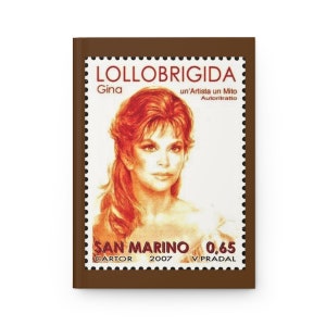 Gina Lollobrigida Art Journal: Matte Hardcover Lined Notebook image 2