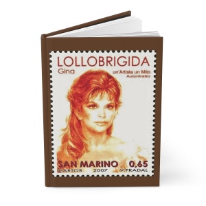 Gina Lollobrigida Art Journal: Matte Hardcover Lined Notebook image 4