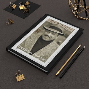 Langston Hughes Journal, Harlem Renaissance, Collector Stamp Art Journal, Chic Stationary, Black History Gifts, Best Gift Ideas, Art Gifts