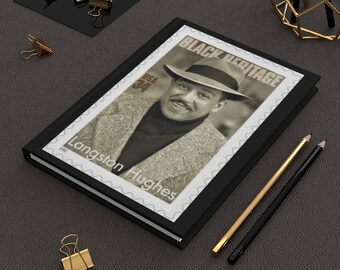 Langston Hughes Journal: Black Heritage Stamp Art, Chic Stationery