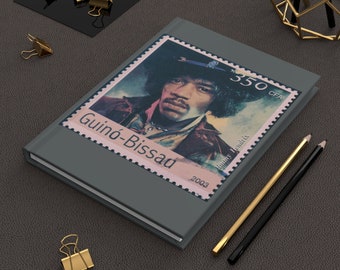 Jimi Hendrix Stamp Art Journal: Collectable Notebook