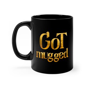 Mugged, Black ceramic mug, Designer coffee mug, chic mug, Best Gift Ideas, Small Gifts