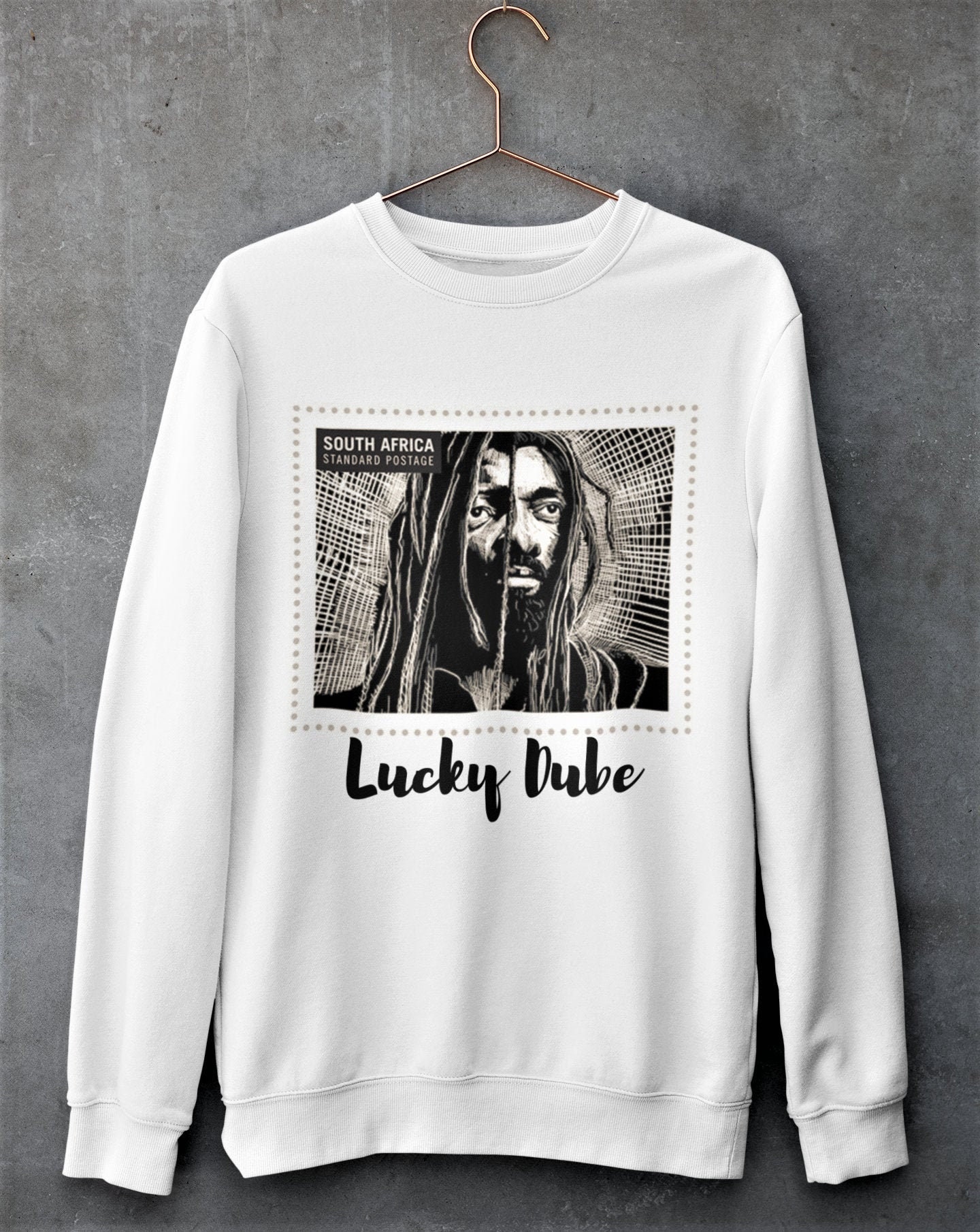 Lucky Dube Sweatshirt South African Stamp Art Design - Etsy