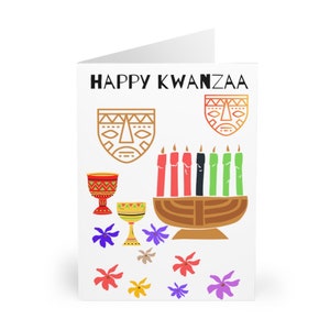 Cartes Happy Kwanzaa, cartes de voeux de créateur, cartes de correspondance de vacances, cadeau de vacances
