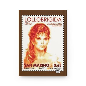 Gina Lollobrigida Art Journal: Matte Hardcover Lined Notebook image 3