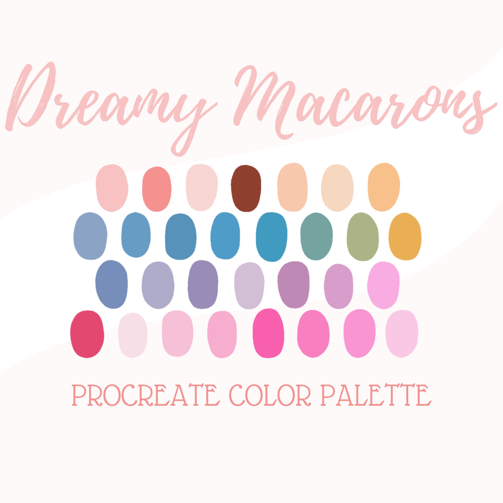 Procreate Color Palette Dreamy Macarons - Etsy